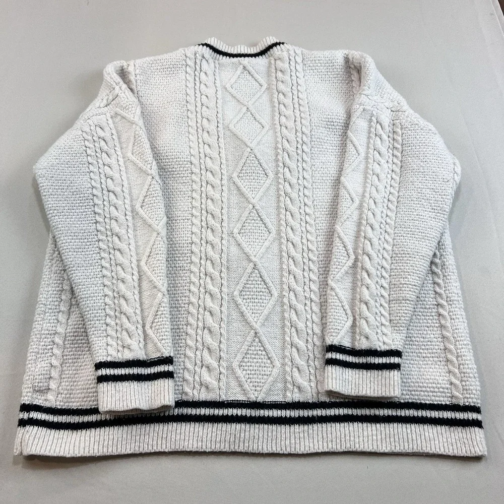 Taylor Swift Folklore 2020 The Cardigan Sweater Cable Knit Stars Beige MD/LG